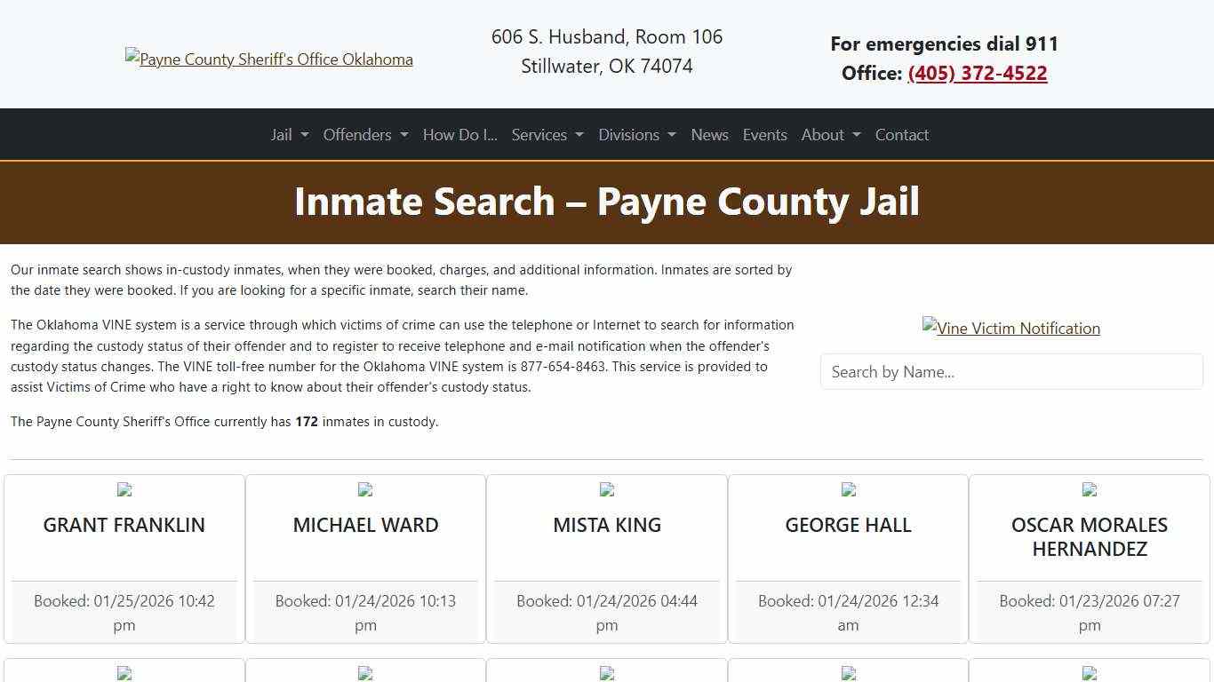Inmate Search County Sheriff's Office