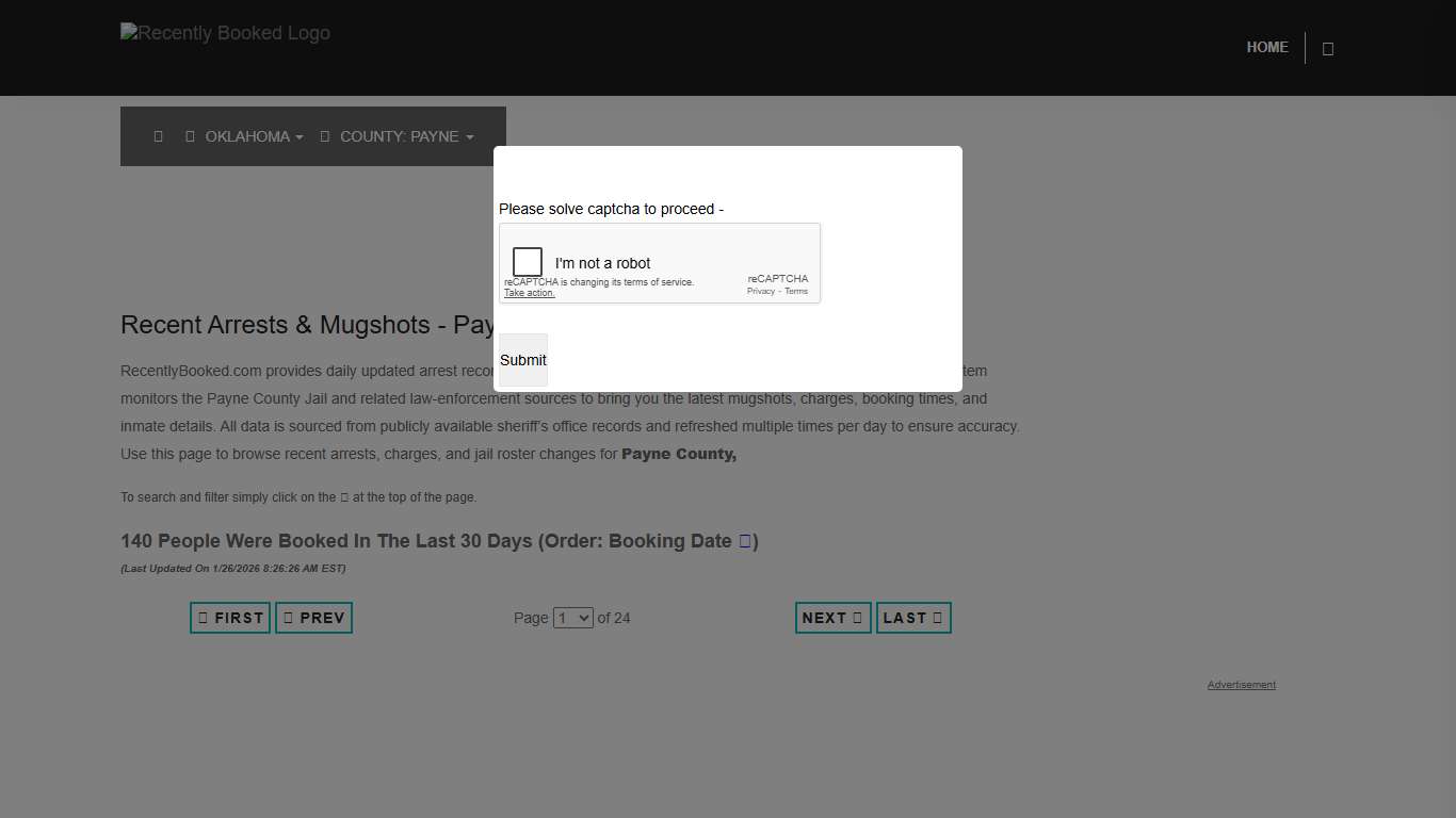Payne County, Oklahoma Mugshots RecentlyBooked.com